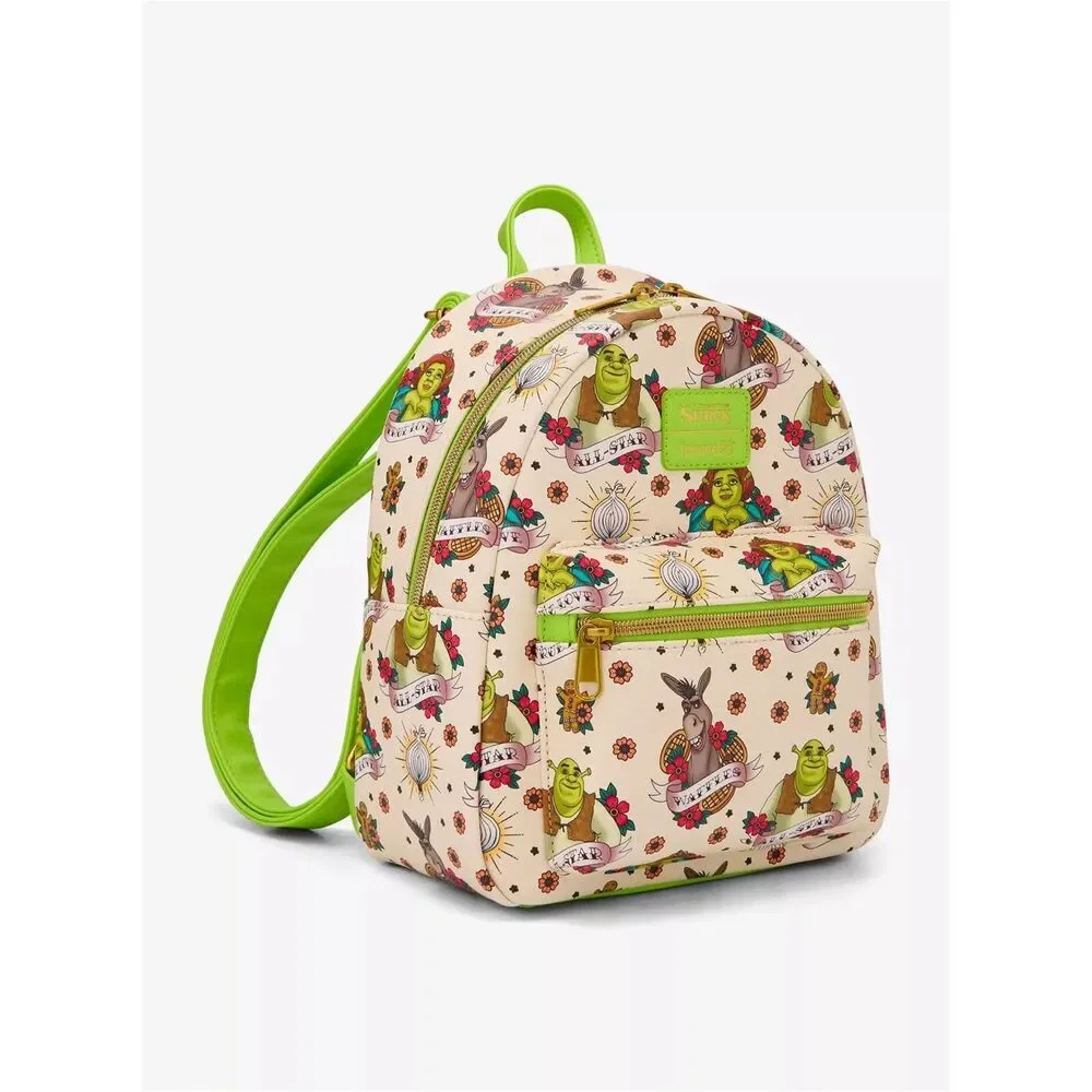 Loungefly Shrek Tattoo Art Floral Mini Backpack